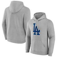 Adult Men's Los Angeles Dodgers Baseball Official Logo Pullover baseball Hoodie - Heather Gray