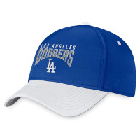 Adult Men's Los Angeles Dodgers Baseball Stacked Logo Flex Hat - Royal/White