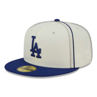 Adult Men's Los Angeles Dodgers New Era Chrome Sutash 59FIFTY Fitted Hat - Cream/Royal