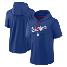 Adult Men's Los Angeles Dodgers City Connect Short Sleeve Pullover baseball Hoodie - Royal