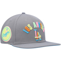 Adult Men's Los Angeles Dodgers Pro Standard Washed Neon Snapback Hat - Gray