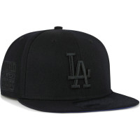 Adult Men's Los Angeles Dodgers '47 Black on Black Sure Shot Captain Snapback Hat