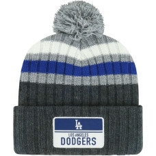 Adult Men's Los Angeles Dodgers '47 Stack Cuffed Knit Hat with Pom - Gray