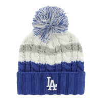 Women's Los Angeles Dodgers '47 Ashfield Cuffed Knit Hat with Pom - White/Royal