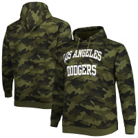 Adult Men's Los Angeles Dodgers Allover Print Pullover baseball Hoodie - Camo