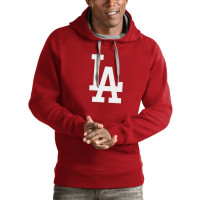 Adult Men's Los Angeles Dodgers Antigua Victory Pullover Team Logo baseball Hoodie - Red