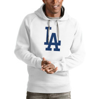 Adult Men's Los Angeles Dodgers Antigua Victory Pullover Team Logo baseball Hoodie - White