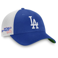 Adult Men's Los Angeles Dodgers Baseball 1981 World Series Patch Team Trucker Snapback Hat - Royal/White
