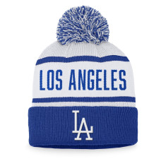 Adult Men's Los Angeles Dodgers Baseball Cooperstown Collection Cuffed Knit Hat with Pom - Royal/White