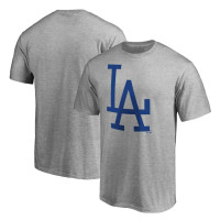 Adult Men's Los Angeles Dodgers Baseball Cooperstown Collection Forbes baseball T-shirt - Ash