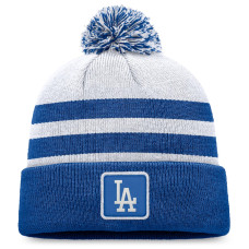 Adult Men's Los Angeles Dodgers Baseball Cuffed Knit Hat with Pom - Gray