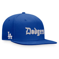 Adult Men's Los Angeles Dodgers Baseball Gothic Script Fitted Hat - Royal