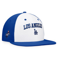 Adult Men's Los Angeles Dodgers Baseball Iconic Color Blocked Fitted Hat - White/Royal