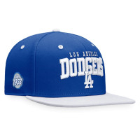 Adult Men's Los Angeles Dodgers Baseball Iconic Lock Up Snapback Hat - Royal/White