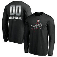 Customize Men's Los Angeles Dodgers Baseball Midnight Mascot Long Sleeve baseball T-shirt - Black