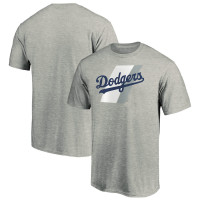 Adult Men's Los Angeles Dodgers Baseball Prep Squad baseball T-shirt - Heathered Gray