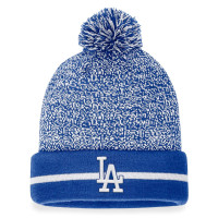Adult Men's Los Angeles Dodgers Baseball Space-Dye Cuffed Knit Hat with Pom - Royal/White