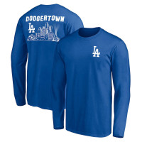 Adult Men's Los Angeles Dodgers Baseball Team Hometown Collection Tinsletown Long Sleeve baseball T-shirt - Royal