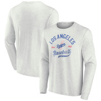 Adult Men's Los Angeles Dodgers Baseball True Classics Game Maker Long Sleeve baseball T-shirt - Heathered Gray