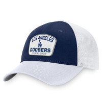 Adult Men's Los Angeles Dodgers Baseball Two-Tone Patch Trucker Adjustable Hat - Navy/White