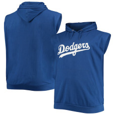 Adult Men's Los Angeles Dodgers Jersey Muscle Sleeveless Pullover baseball Hoodie - Royal