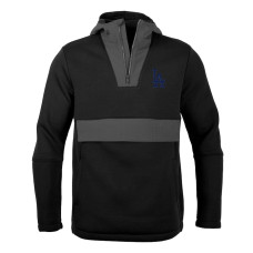 Adult Men's Los Angeles Dodgers Levelwear Logo Ruckus Quarter-Zip baseball Hoodie - Black