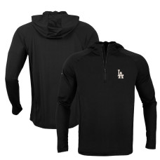 Adult Men's Los Angeles Dodgers Levelwear Zander Insignia Core Quarter-Zip Pullover baseball Hoodie - Black