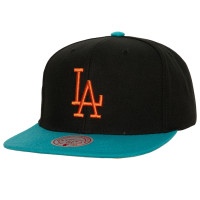 Adult Men's Los Angeles Dodgers Mitchell & Ness Citrus Cooler Snapback Hat - Black/Teal