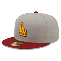 Adult Men's Los Angeles Dodgers New Era Navy Undervisor 59FIFTY Fitted Hat - Gray/Red