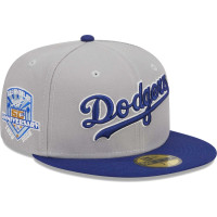 Adult Men's Los Angeles Dodgers New Era Retro Jersey Script 59FIFTY Fitted Hat - Gray