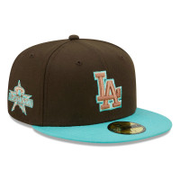 Adult Men's Los Angeles Dodgers New Era Walnut Mint 59FIFTY Fitted Hat - Brown/Mint
