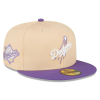 Adult Men's Los Angeles Dodgers New Era 1988 World Series Side Patch 59FIFTY Fitted Hat - Peach/Purple