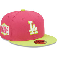 Adult Men's Los Angeles Dodgers New Era 2020 World Series Champions Beetroot Cyber 59FIFTY Fitted Hat - Pink