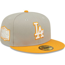 Adult Men's Los Angeles Dodgers New Era 2020 World Series Cooperstown Collection Undervisor 59FIFTY Fitted Hat - Gray/Orange