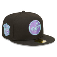 Adult Men's Los Angeles Dodgers New Era 40th Anniversary Black Light 59FIFTY Fitted Hat - Black