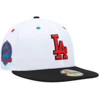 Adult Men's Los Angeles Dodgers New Era 60th Anniversary Primary Eye 59FIFTY Fitted Hat - White/Black