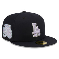 Adult Men's Los Angeles Dodgers New Era 75th World Series Lavender Undervisor 59FIFTY Fitted Hat - Navy