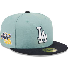 Adult Men's Los Angeles Dodgers New Era Beach Kiss 59FIFTY Fitted Hat - Light Blue/Navy