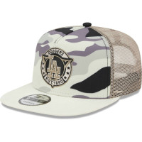 Adult Men's Los Angeles Dodgers New Era Chrome Camo A-Frame 9FIFTY Trucker Snapback Hat - White