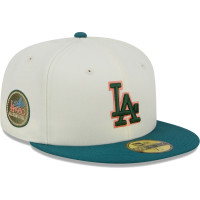 Adult Men's Los Angeles Dodgers New Era Chrome Evergreen 59FIFTY Fitted Hat - Cream