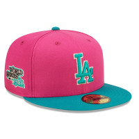 Adult Men's Los Angeles Dodgers New Era Cooperstown Collection 1981 World Series Passion Forest 59FIFTY Fitted Hat - Pink/Green
