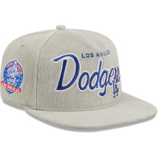 Adult Men's Los Angeles Dodgers New Era Corduroy Golfer Adjustable Hat - Gray
