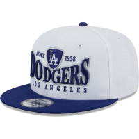 Adult Men's Los Angeles Dodgers New Era Crest 9FIFTY Snapback Hat - White/Royal
