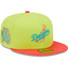 Adult Men's Los Angeles Dodgers New Era Cyber Highlighter 59FIFTY Fitted Hat - Green/Red Adult Men's Los Angeles Dodgers New Era Cyber Highlighter 59FIFTY Fitted Hat - Green/Red