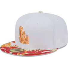 Adult Men's Los Angeles Dodgers New Era Flamingo 59FIFTY Fitted Hat - White/Orange Adult Men's Los Angeles Dodgers New Era Flamingo 59FIFTY Fitted Hat - White/Orange