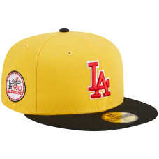 Adult Men's Los Angeles Dodgers New Era Grilled 59FIFTY Fitted Hat - Yellow/Black Adult Men's Los Angeles Dodgers New Era Grilled 59FIFTY Fitted Hat - Yellow/Black