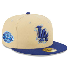 Adult Men's Los Angeles Dodgers New Era Illusion 59FIFTY Fitted Hat - Cream/Royal