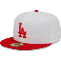 Adult Men's Los Angeles Dodgers New Era Optic 59FIFTY Fitted Hat - White/Red