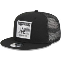 Adult Men's Los Angeles Dodgers New Era Scratch Squared Trucker 9FIFTY Snapback Hat - Black