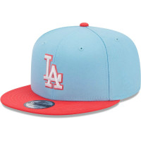 Adult Men's Los Angeles Dodgers New Era Spring Basic Two-Tone 9FIFTY Snapback Hat - Light Blue/Red